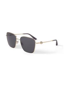 Jimmy Choo Eyewear Zonnebril verfraaid met kristallen - Grijs