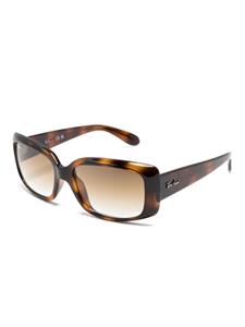 Ray-Ban RB4389 zonnebril met rechthoekig montuur - Bruin