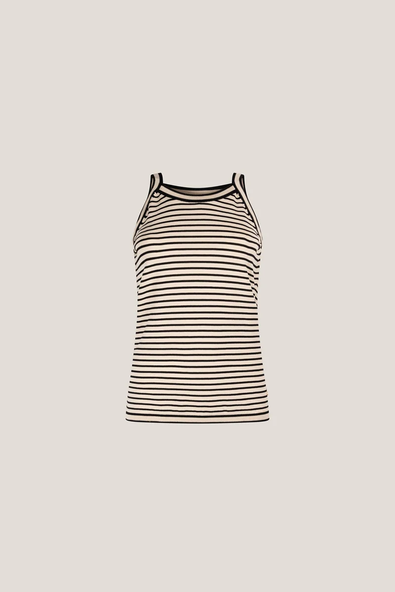 Jansen Amsterdam Kiona winglet with stripes ss24-000993 black sand