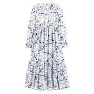 LA REDOUTE COLLECTIONS Wijd uitlopende maxi jurk, lange ballonmouwen