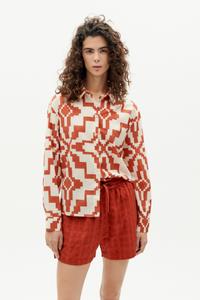 Thinking mu Damen vegan Bluse Kati Orange