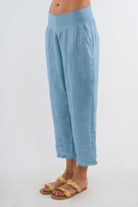 RAVENS VIEW IBIZA Damen vegan Leinenhose Sophia Faded Denim