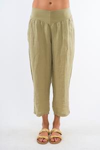 RAVENS VIEW IBIZA Damen vegan Leinenhose Sophia Dark Aloe