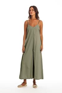 RAVENS VIEW IBIZA Damen vegan Jumpsuit Chiara Khaki Grün