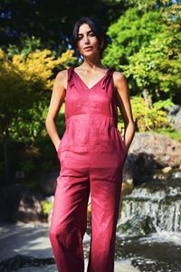 KOMODO Damen vegan Jumpsuit Floss Berry