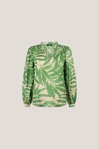 Jansen Amsterdam Printed long sleeve blouse ocean wl770 multi green