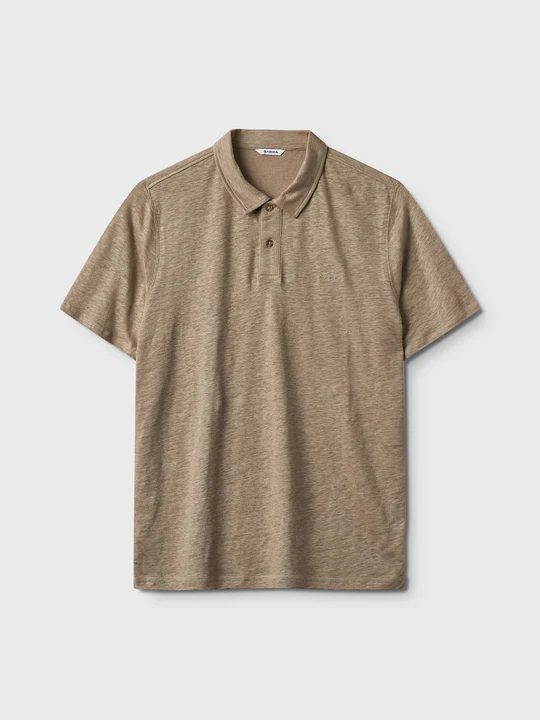Gabba Duke linen polo ss 10806 coriander