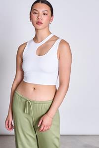 JAN N JUNE JAN 'N JUNE Damen vegan Ausschnitt Top Polla Weiß
