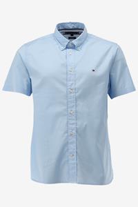 Tommy Hilfiger Short Sleeve Overhemd Flex Lichtblauw