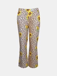 Mucho Gusto Broek lesbos luipaardprint met zonnebloemen