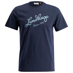 Lundhags - Järpen Logo T-Shirt - T-shirt, blauw
