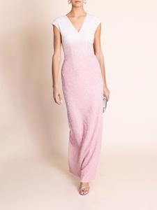 Pamella Roland gradient-effect sequinned gown - Roze