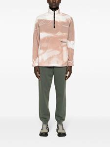 Stone Island abstract-print half-zip overshirt - Beige