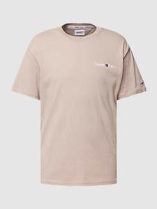 Tommy Jeans T-shirt met labelstitching, model 'LINEAR'