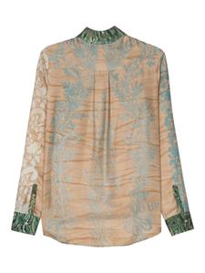 Pierre-Louis Mascia Aloe floral-print silk shirt - Beige
