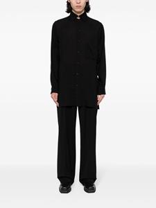 Yohji Yamamoto panelled button-up shirt - Zwart