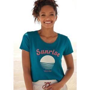 Vivance Shirt met korte mouwen -T-Shirt T-shirt met mooie frontprint, loungewear