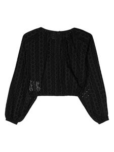 DKNY Broderie anglaise blouse - Zwart
