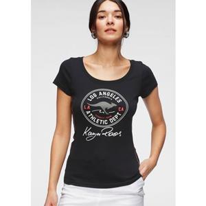 KangaROOS T-shirt met grote retro labelprint voor