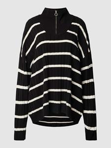 ONLY Stehkragenpullover "ONLNEW TESSA LS STRIPE HALF ZIP KNT"