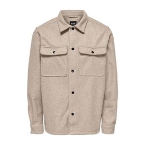 Only & Sons Onsash ovr woolen look pkt ls shirt licht