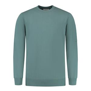 Pure Path Knitted Crewneck With Sleeve Pocket
