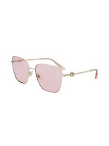 Jimmy Choo Eyewear Zonnebril verfraaid met kristallen - Goud