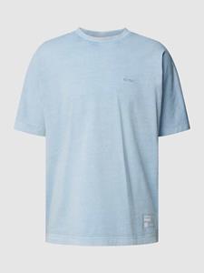 Boss Orange T-shirt met labelstitching en ronde hals