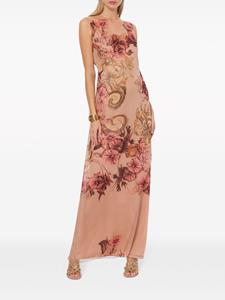Alberta Ferretti floral print maxi dress - Roze