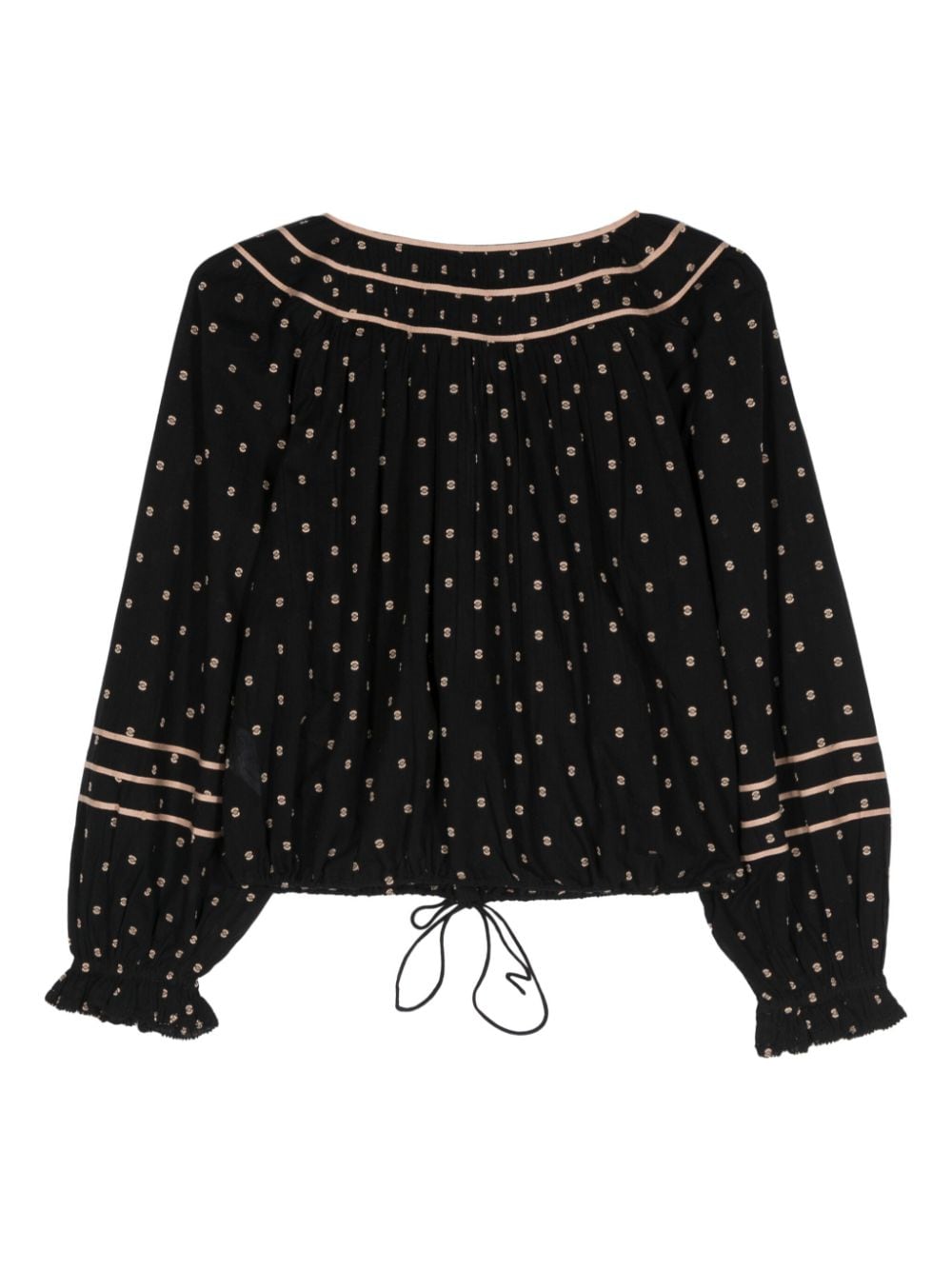 Ulla Johnson Francoise patterned-jacquard blouse - Zwart