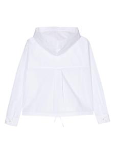 ASPESI Popeline blouse met capuchon - Wit