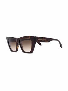 Alexander McQueen Eyewear Zonnebril met cat-eye montuur - Bruin