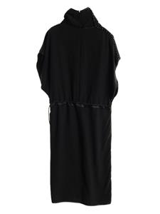 Gucci Pre-Owned 1990-2000 piped-trim silk dress - Zwart