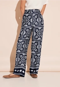 Street One Satijnen broek met print