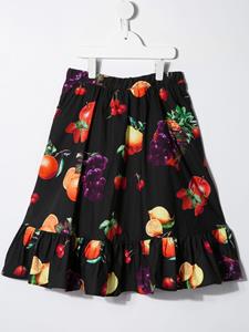 msgmkids MSGM Kids Rok met fruitprint - Zwart