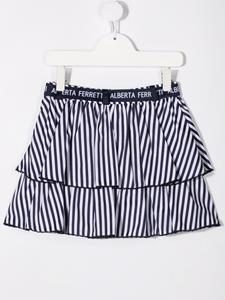 albertaferrettikids Alberta Ferretti Kids Gelaagde rok - Blauw