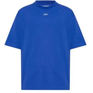 Off-White T-shirt met print - Blauw