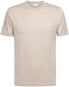 Profuomo Beige linnen t-shirt Heren