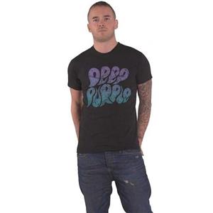 Deep Purple Dieppaars T-shirt met logo, unisex volwassen bubbelkatoen