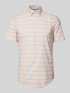 Jake*s Slim fit zakelijk overhemd met all-over motiefprint