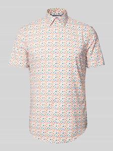 Jake*s Slim fit zakelijk overhemd met all-over motiefprint