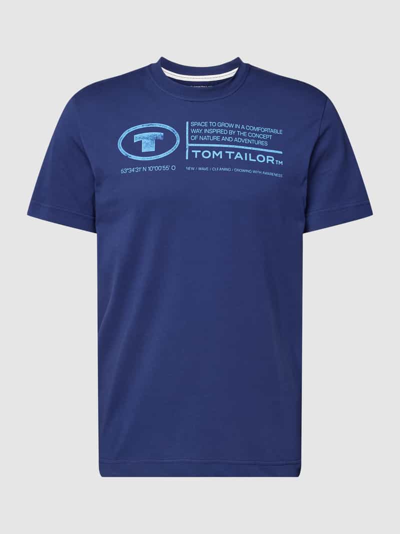 Tom Tailor T-shirt met statementprint, model 'printed crewneck'