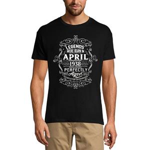 Ultrabasic Heren T-shirt Legend Were Born in april 1938 Perfect Aged - 82e verjaardagscadeau T-shirt