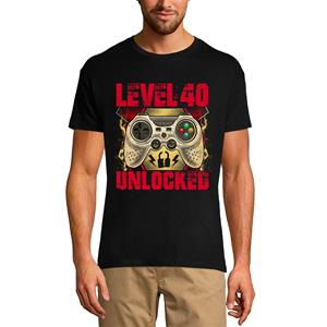 Ultrabasic Heren gaming T-shirt niveau 40 ontgrendeld - Gaming Gamer Joystick 40e verjaardag T-shirt