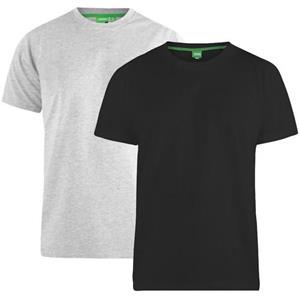 Duke Heren D555 Fenton Kingsize T-shirt (verpakking van 2) 2XL