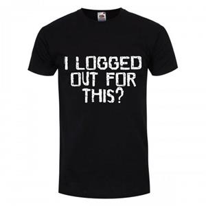 Grindstore Heren Ik heb me afgemeld voor dit zwarte T-shirt
