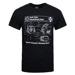 Star Wars Official Mens Haynes Darth Vader T-Shirt S