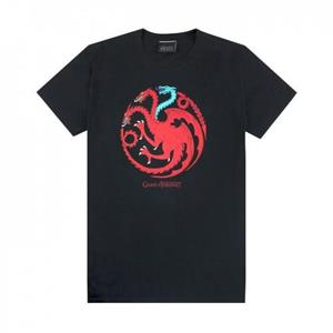 Game Of Thrones Heren ijs en vuur draken embleem T-shirt L zwart