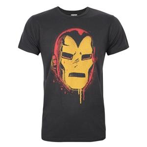 Pertemba FR - Apparel Junkfood Heren gezicht Iron Man T-shirt