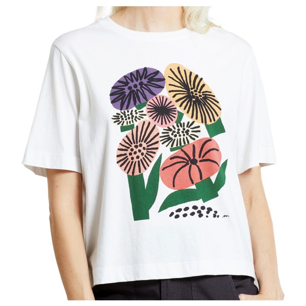 Dedicated  Women's T-Shirt Vadstena Memphis Flowers - T-shirt, wit